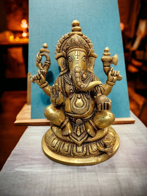 Tamas Lord Ganesh/Ganapati Brass Statue/Idol