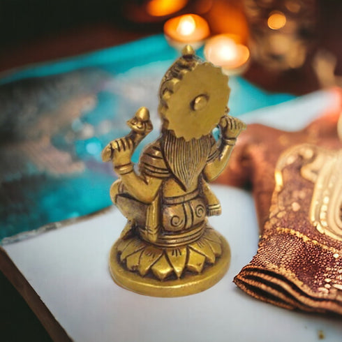 Tamas Brass Lord Ganesh Lakshmi Statue