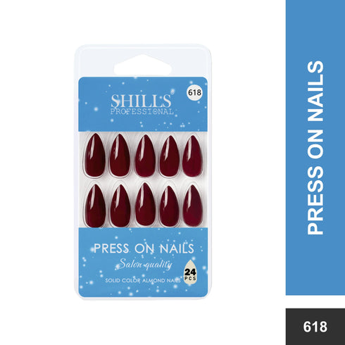 Shills Professional Glossy Solid Color Nails Sharp Almond(SPN605-SPN630)