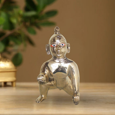Brass Laddu Gopal God Idol Statue 1.8Kg