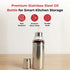 Vinod Stainless Steel Oil Pot 350 ml with Anti Drip Spout Highest Grade Steel Rust Free Dishwasher Safe and Easy to Clean