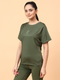 Wiselife Purpose Printed Active T-shirt (Olive green)