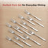 Vinod Florence Stainless Steel Dinner Fork Set of 12 Piece Heavy Gauge Steel Mirror Finish Rust Free Tough Strong and Durable