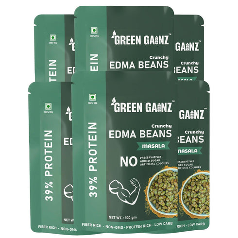 Green Gainz Edamame Masala Flavour (Pack of 6)