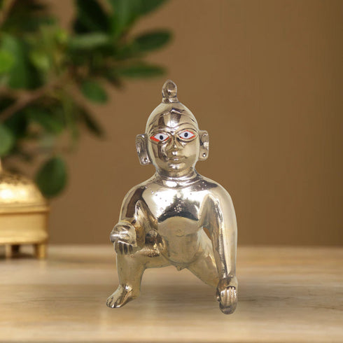 Brass Laddu Gopal God Idol Statue 1.2Kg