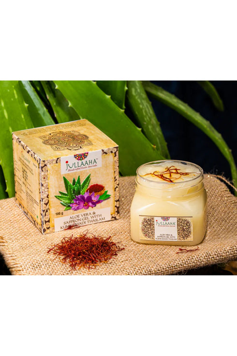 Jullaaha Aloe Vera Gel with Saffron and Kumkumadi Thailamjar