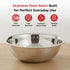 Vinod Stainless Steel Basin Mixing Bowl 5.5 Litre Highest Grade Steel Rust Free and Easy to Clean Diameter 35 cm No 17