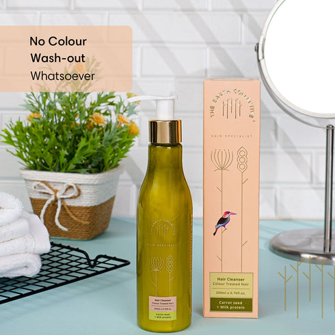 Theearthcollective in Colour Treated Hair Cleanser Shampoo Hair Carrot Seed & Milk Protein