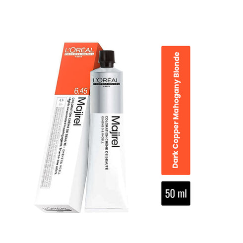 L'Oreal Professionnel Majirel 6.45 Dark Blonde With Mahogany Copper Permanent Hair Colour 50ml