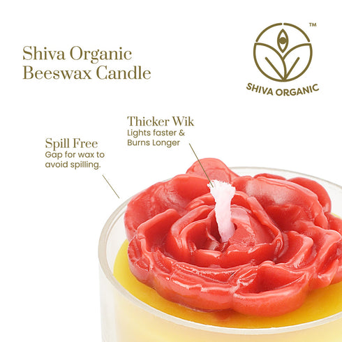 Tea Light Flower Candle - Handmade | Beeswax