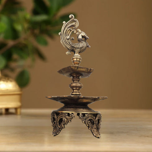 Brass Hen (Murga) Deepak Statue 4.375Kg