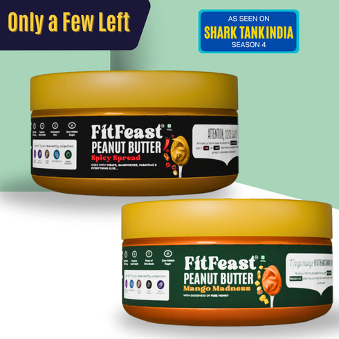 Fitfeast Mango Madness & Spicy Spread Peanut Butter Combo (150g Each)