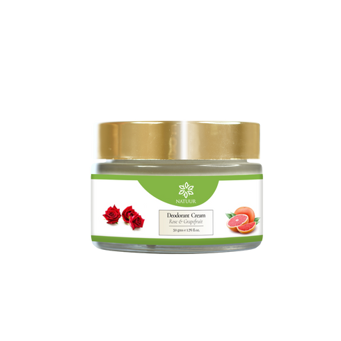 Natuur Deodorant Cream Rose and Grapefruit 50gm