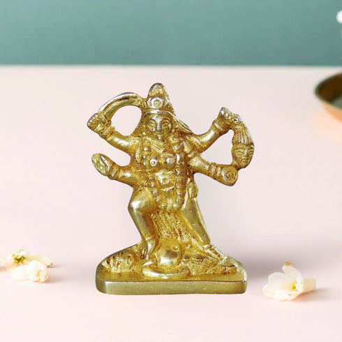 Brass Kali Maa God Idol Statue 0.145kg