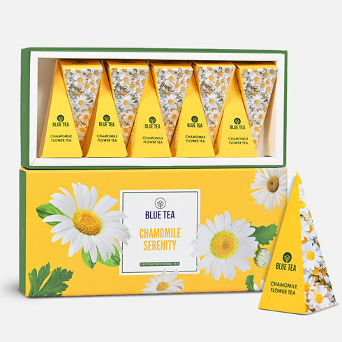 Blue Tea Chamomile Serenity Herbal Tea Gift