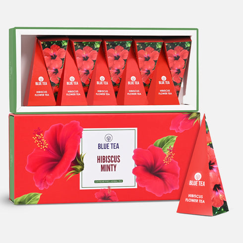 Blue Tea Hibiscus Mint Herbal Tea Gift