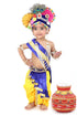 Raj Fancy Dresses Baby Krishna Dress for Janmashtami with Krishna Mukut