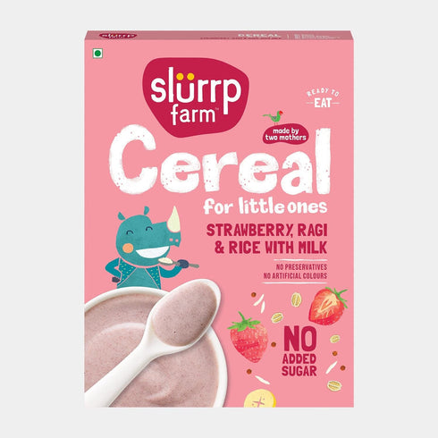 Slurrp Farm Strawberry, Ragi & Rice Cereal