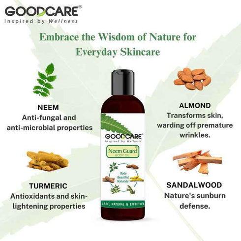 Goodcare Turmeric Face wash & Neem Guard Body Oil Glow Combo