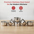 Vinod Stainless Steel Vati Katori Set of 6 Pieces 175 ml Highest Grade Steel Tough and Strong Build Dishwasher Safe and Easy to Clean