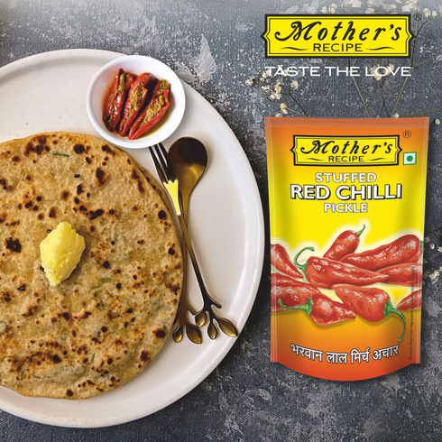 Mothers Recipe Pune Stuffed Red Chilli Pickle