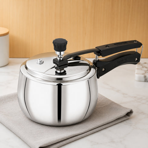 Vinod Doniv Titanium Triply Stainless Steel Pressure Cookers 2 Ltr Inner Lid Induction Friendly