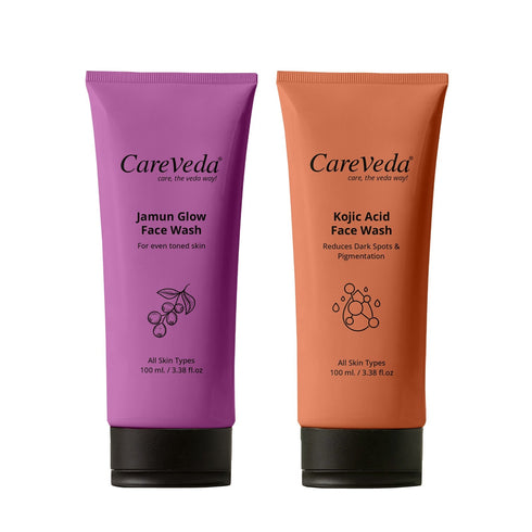 CareVeda Skin Glow Combo Set of 2 Jamun Glow & Kojic Acid Face Wash