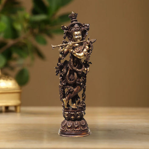 Brass Krishna Antique 17.16Kg