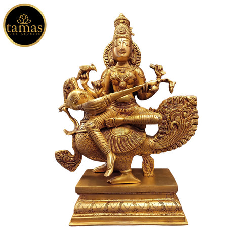 Tamas Brass Saraswati Maa Statue