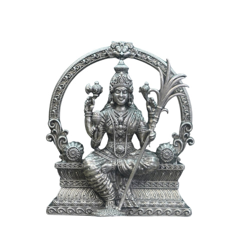 Pure Silver Antique Lalitha Devi Sitting With Frame 127G By Mahita Collections