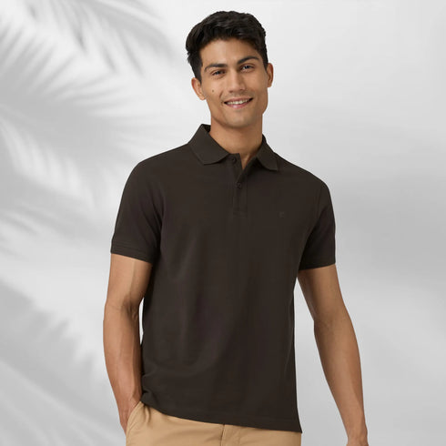 XYXX Nova Combed Cotton Polo T-shirts Mocha Brown