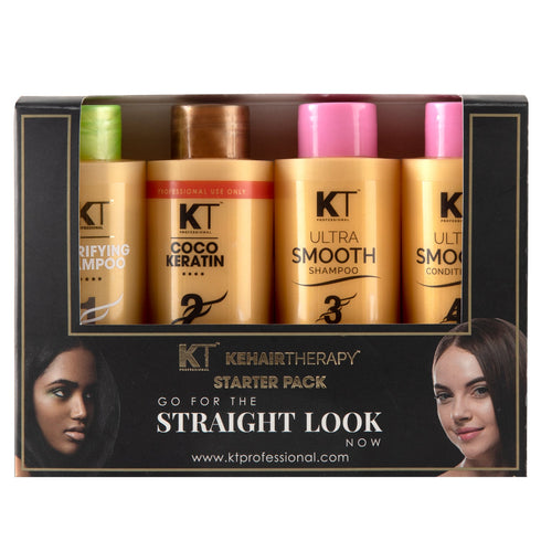 Kt Professional COCO Keratin Hair Treatment Starter Kit Enriched with Collagen & Cacao for Smooth Strong Hair