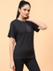 Wiselife Purpose Printed Active T-shirt (Black)