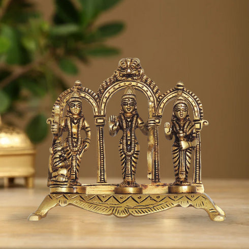 Brass Ram Darbar God Idol Statue 0.6Kg