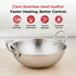 Vinod Claro Heavy Gauge Stainless Steel Hammered Kadai 2.5 mm 3800 ml