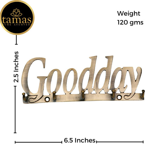 Tamas Brass Good Day Key Holder (Brown)