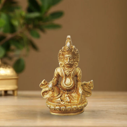 Brass Kuber Ji God Idol Statue 0.375Kg