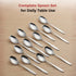 Vinod Florence Stainless Steel Baby Spoon Set of 12 Piece Heavy Gauge Steel Mirror Finish Rust Free Tough Strong and Durable