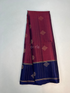 Prakruthi Swarnam Maroon with Navy Blue Double Warp Fancy Design Raindrop Pattern with Contrast Border Handloom Soft Silk Saree
