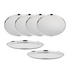Vinod Stainless Steel Bangla Bogi Plate Lunch Plate Dinner Plate Set of 6 29 cm High Grade Stainless Steel Mirror Finish Rust Free