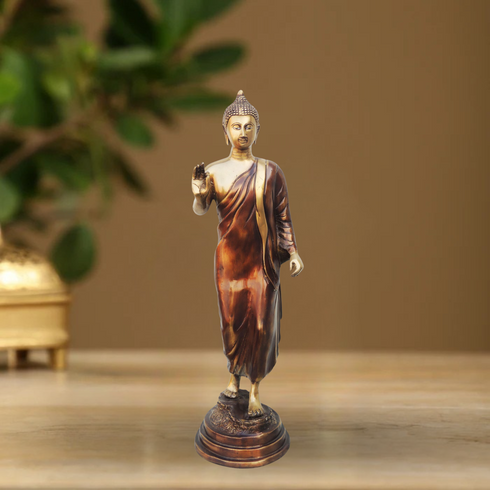 Brass Standing Budha Statue 9.4Kg