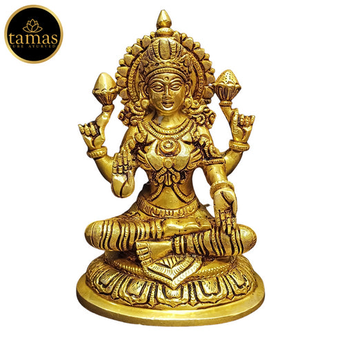 Tamas Brass Lakshmi Statue | | Free Premium Gift Box