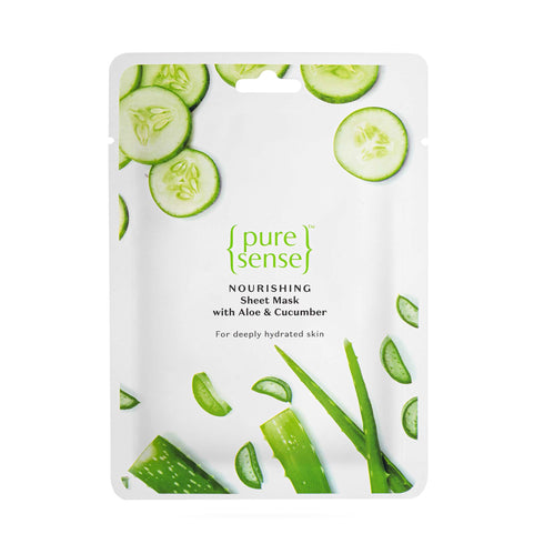PureSense Nourishing Sheet Mask with Aloe Vera & Cucumber | From the makers of Parachute Advansed