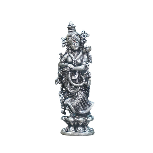 Pure Silver Antique Radha Idol Standing 33.82G By Mahita Collections