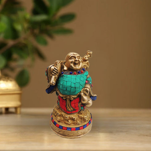 Brass Laughing Buddha Statue 2.662Kg