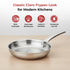 Vinod Claro Heavy Gauge Stainless Steel Fry Pan Plain with 1.5 mm Thickness 1000 ml