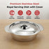 Vinod Stainless Steel Royal Veg Serving Dish with Cover 500 ml Highest Grade Stainless Steel Dishwasher Safe and Rust Free