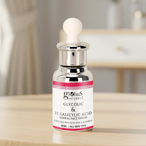 Globus Naturals Glycolic & 1% Salicylic Acid Anti Acne Face Serum