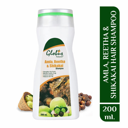 Globus Naturals Amla Reetha Shikakai Shampoo