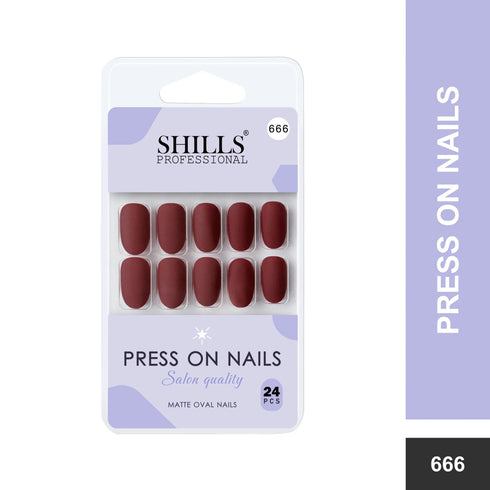 Shills Professional Matte Solid Color Nails Oval(SPN657-SPN666)